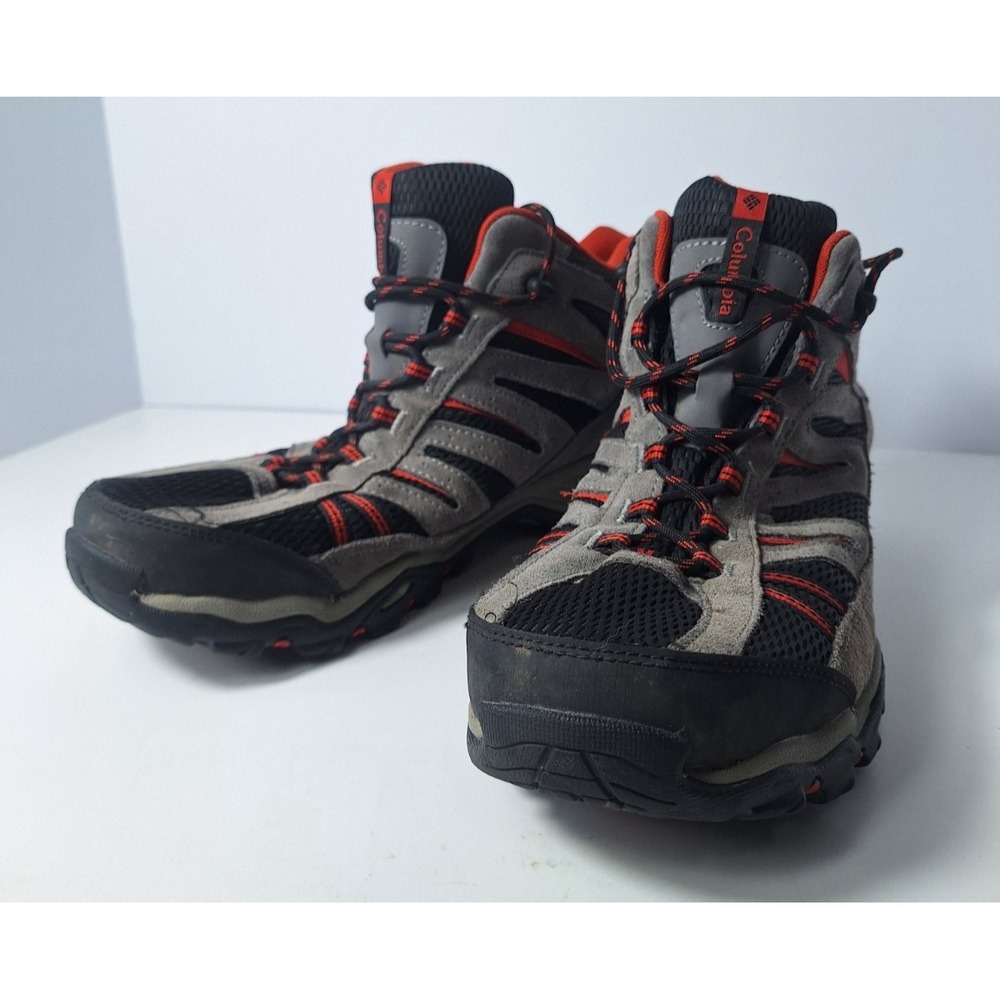 Columbia Boots Mens Size 13 Black Suede Waterproof Hiking Lace Up YM1060 010
